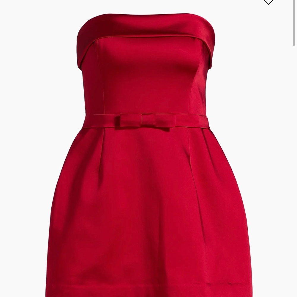 Amanda Uprichard Strapless Scarlet Dress Avalee Romper XS Red